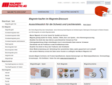 Tablet Screenshot of magnete-discount.ch